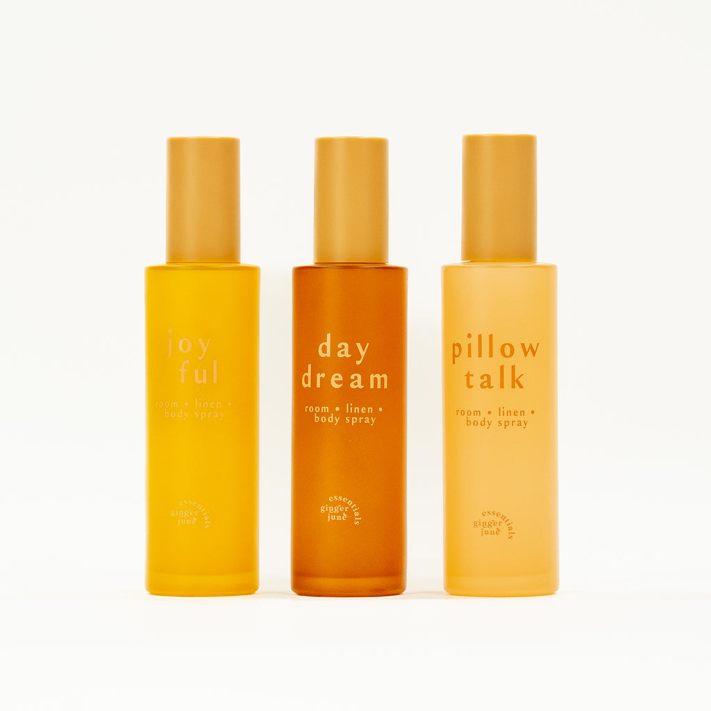 room & everywhere spray • pick from 3 essential blends • 100% natural, nothing synthetic • 3.4 oz