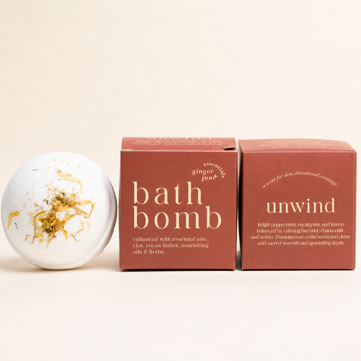 UNWIND • 100% BOTANICAL BATH BOMB •