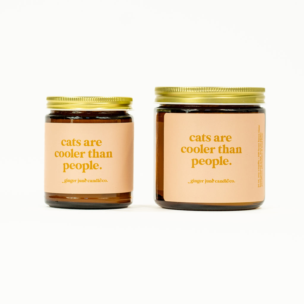 cats are cooler than people • soy candle • 2 sizes, 2 colors to choose from