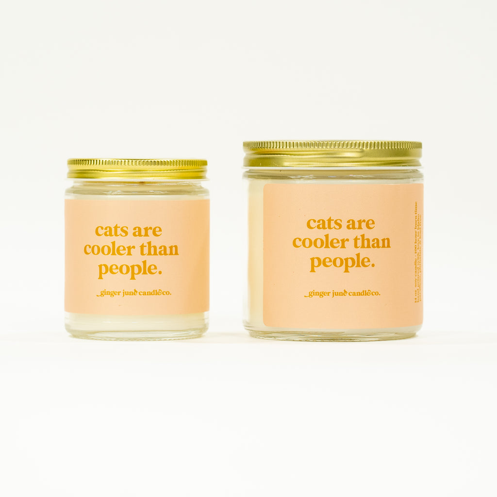 cats are cooler than people • soy candle • 2 sizes, 2 colors