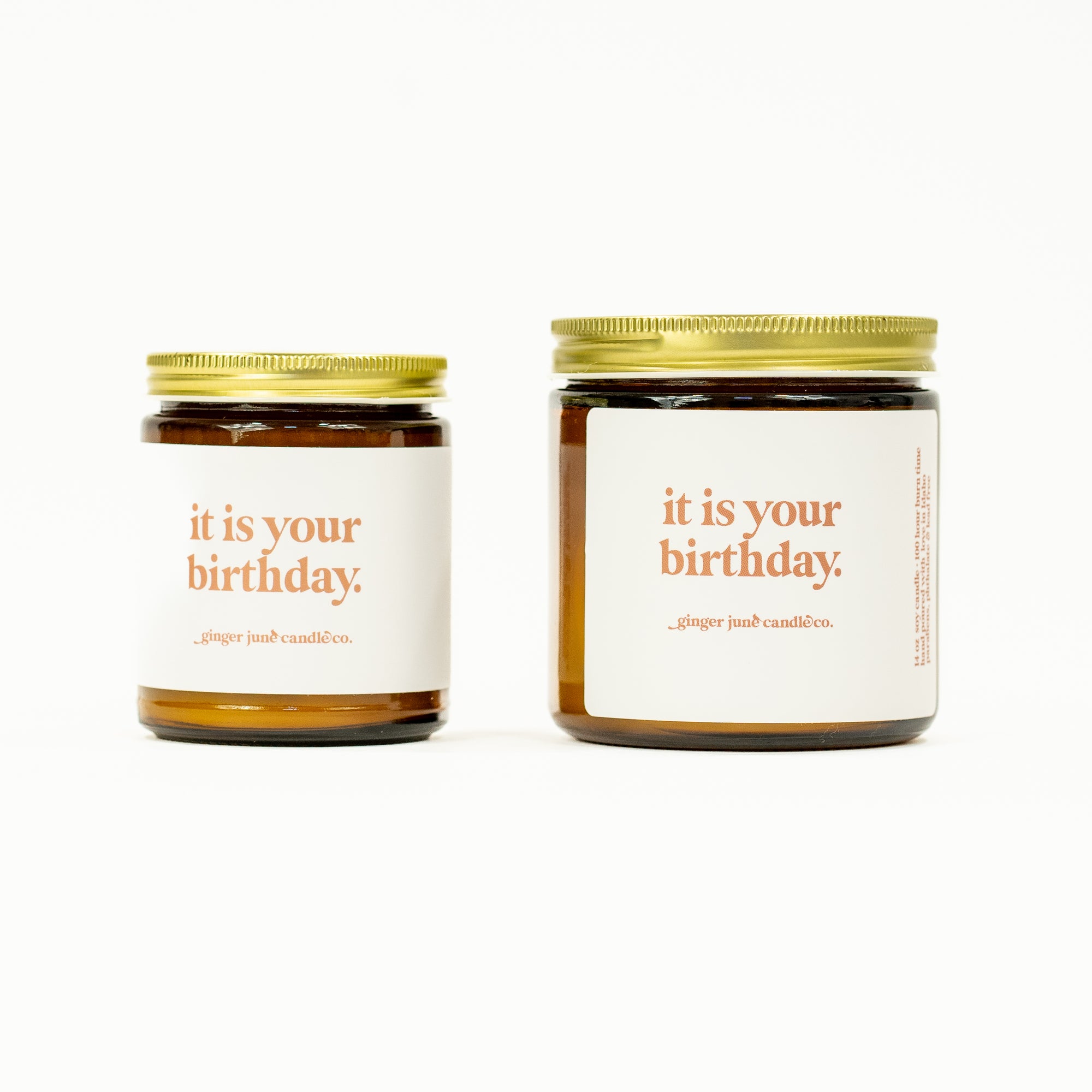 it is your birthday • soy candle • 2 sizes, 2 colors to choose from