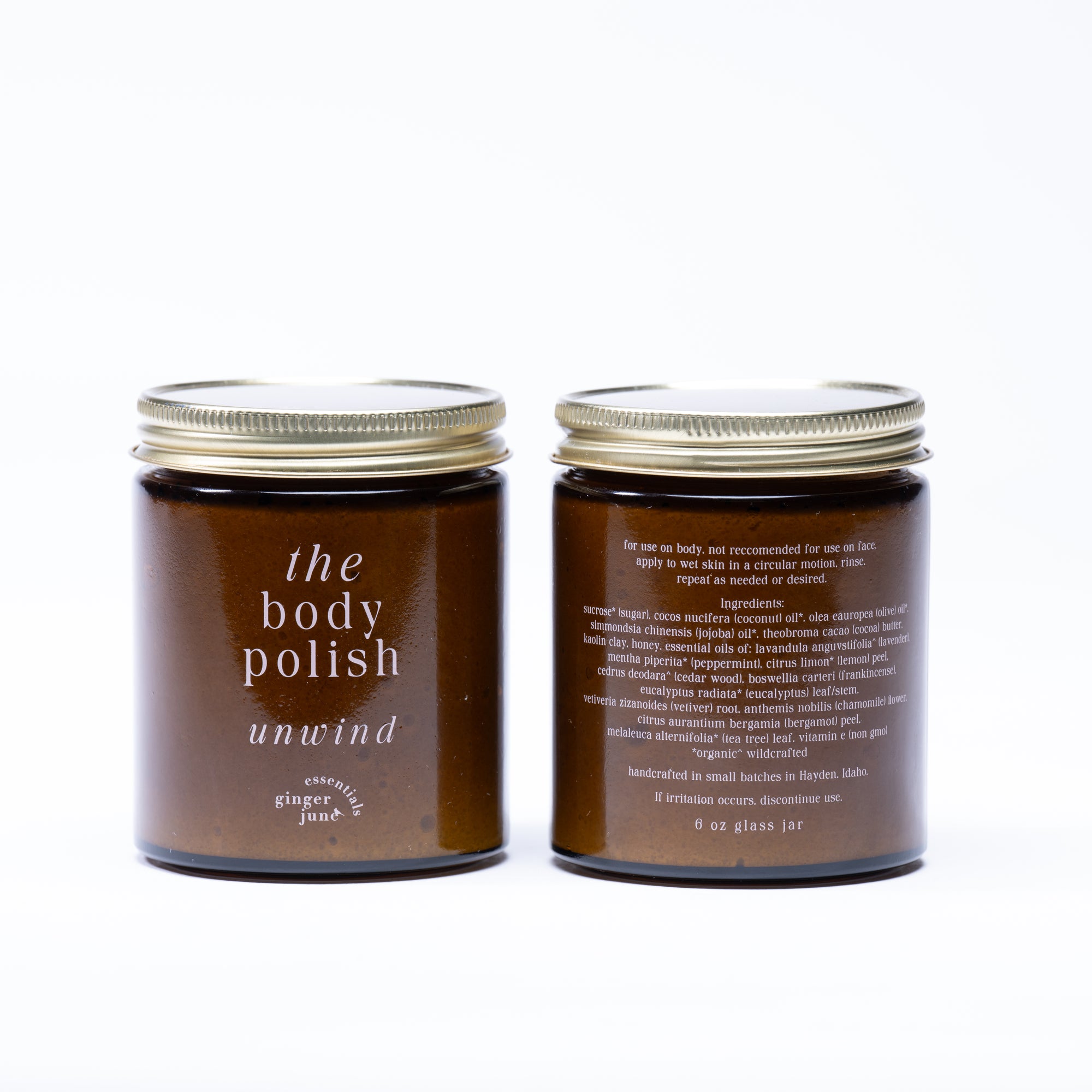THE body polish • UNWIND • 100% natural, nothing synthetic • 6 oz glass jar