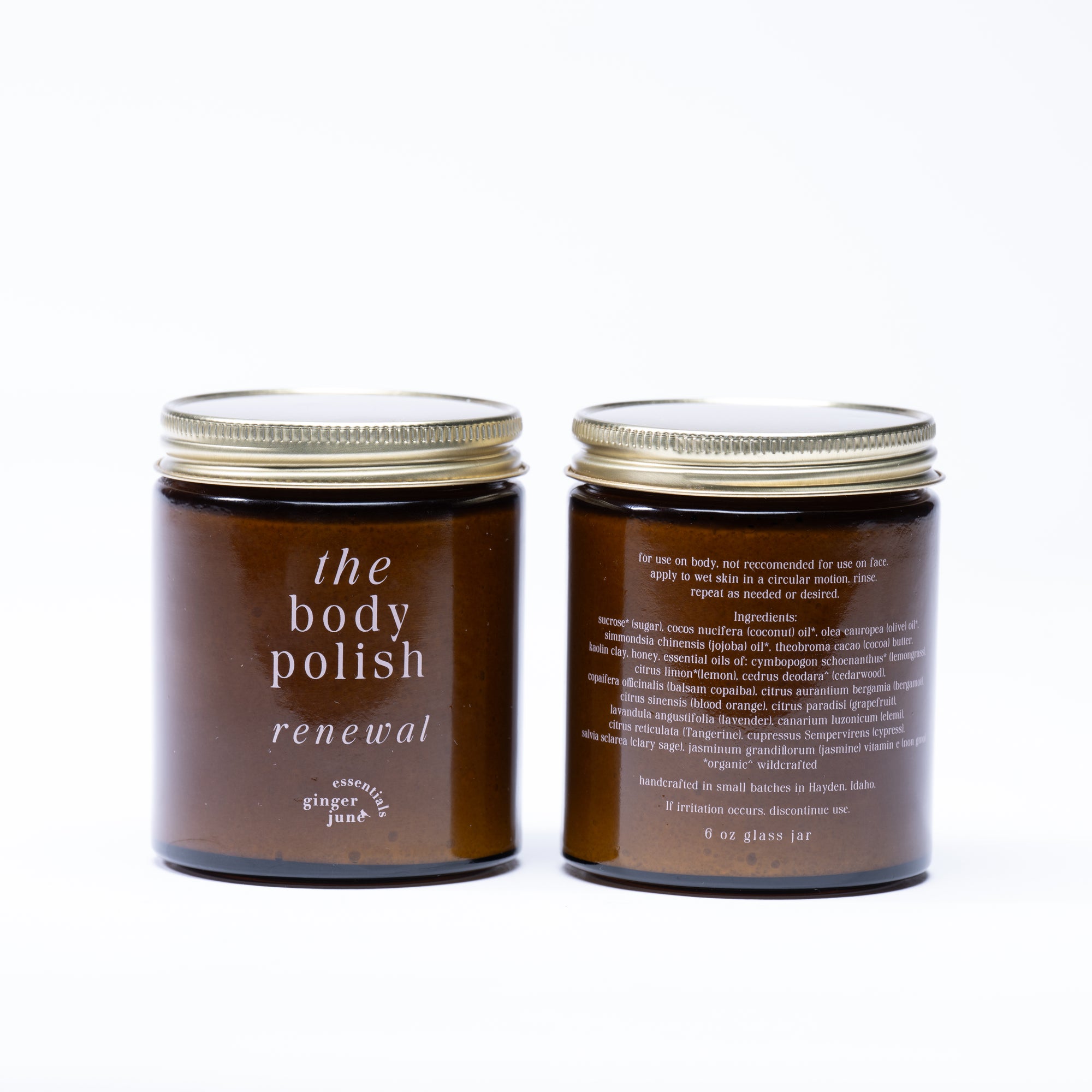 THE body polish • RENEWAL • 100% natural, nothing synthetic • 6 oz glass jar