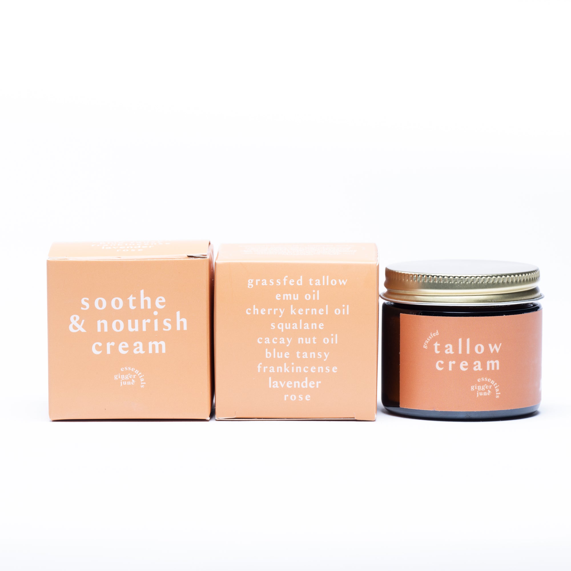 Whipped Tallow • Soothe & Nourish Skin Cream - grass-fed tallow, squalene, cacay nut & emu oil