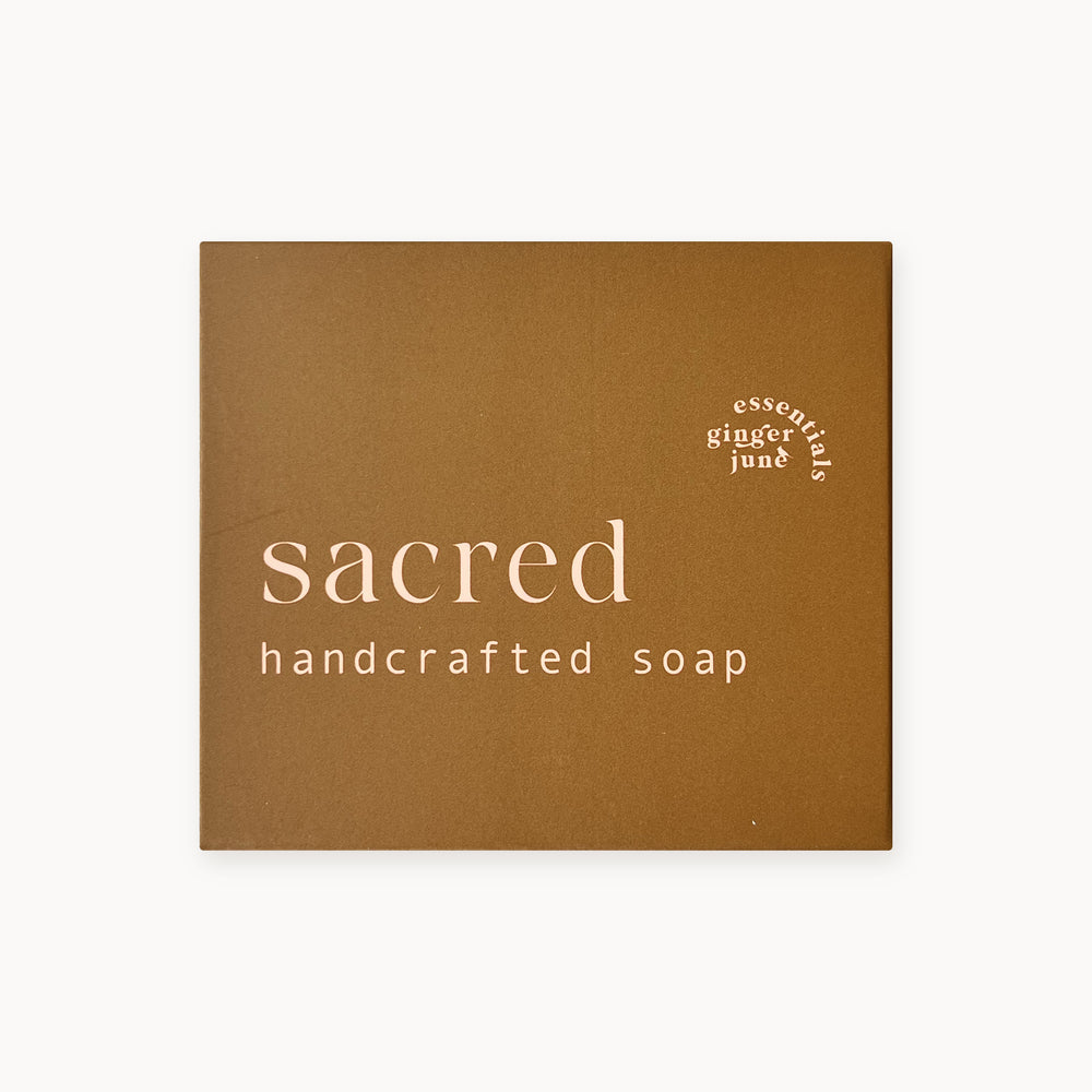 SACRED • moisturizing soap made with coconut oil, olive oil, babassu, honey & clay
