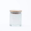 textured leaf glass • clear tumbler • coconut + sandalwood + cedar