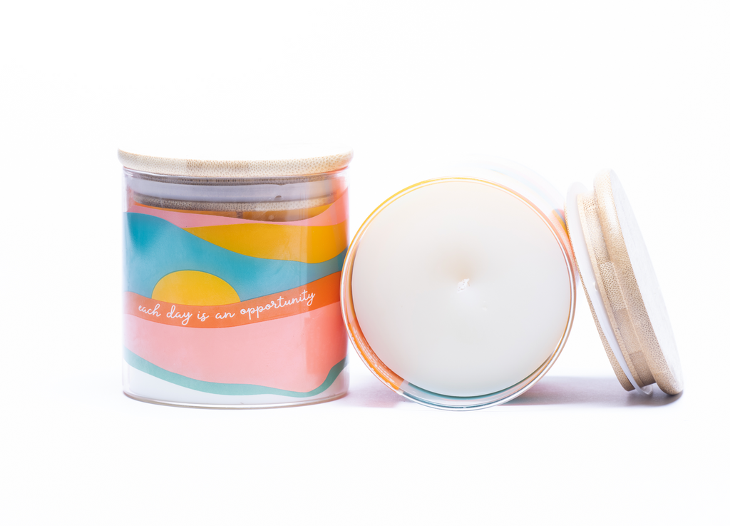 EACH DAY IS AN OPPORTUNITY • 14 oz candle • 100% essential oil blend