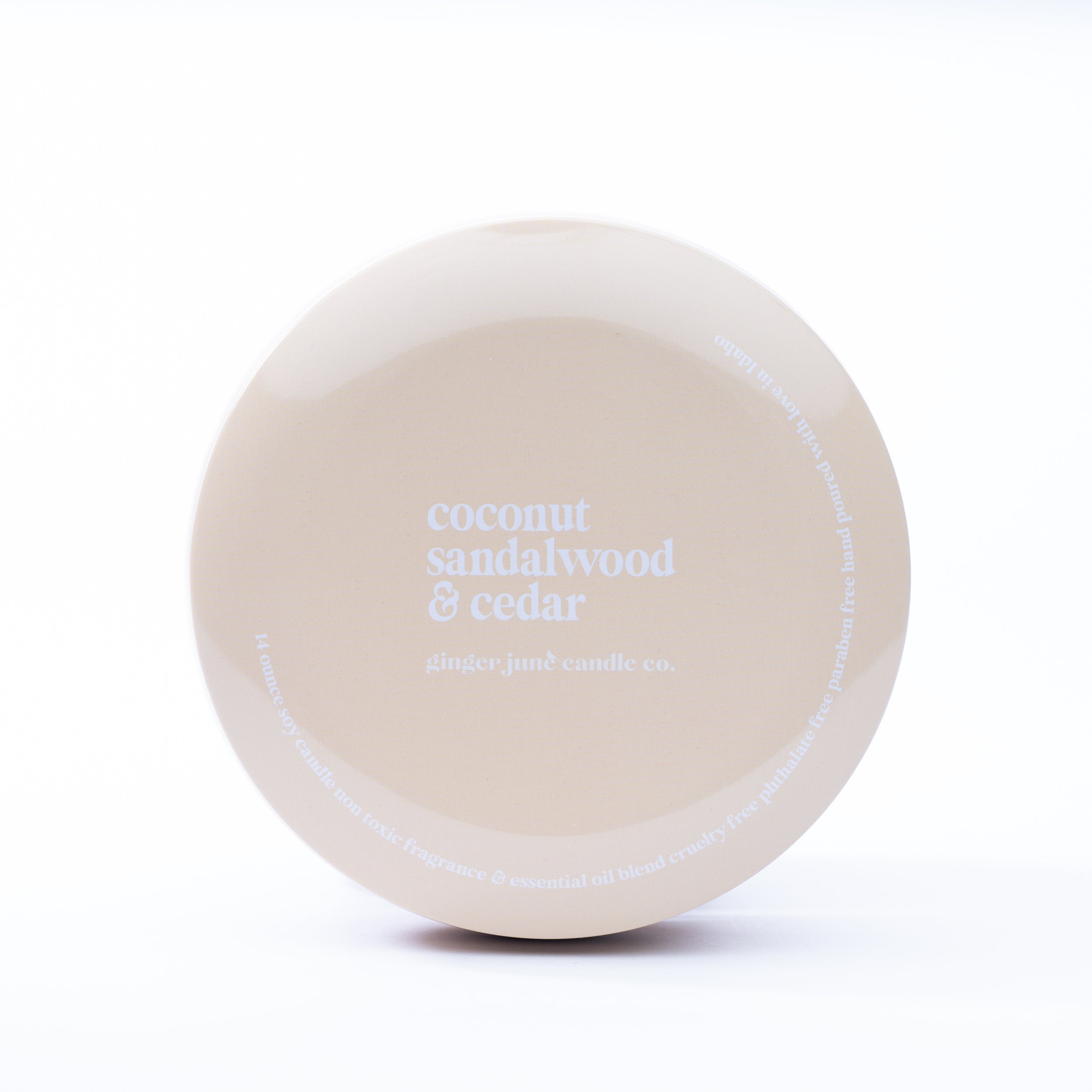 値下げ中LABUBUExcitingMacaronSeaSalt Coconut nude tin: coconut sandalwood + cedar 14 oz candle – Ginger