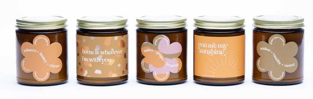 bergamot + amber • daisy collection • 9 oz soy candle