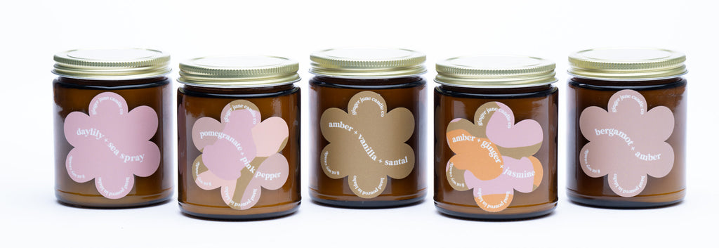 bergamot + amber • daisy collection • 9 oz soy candle