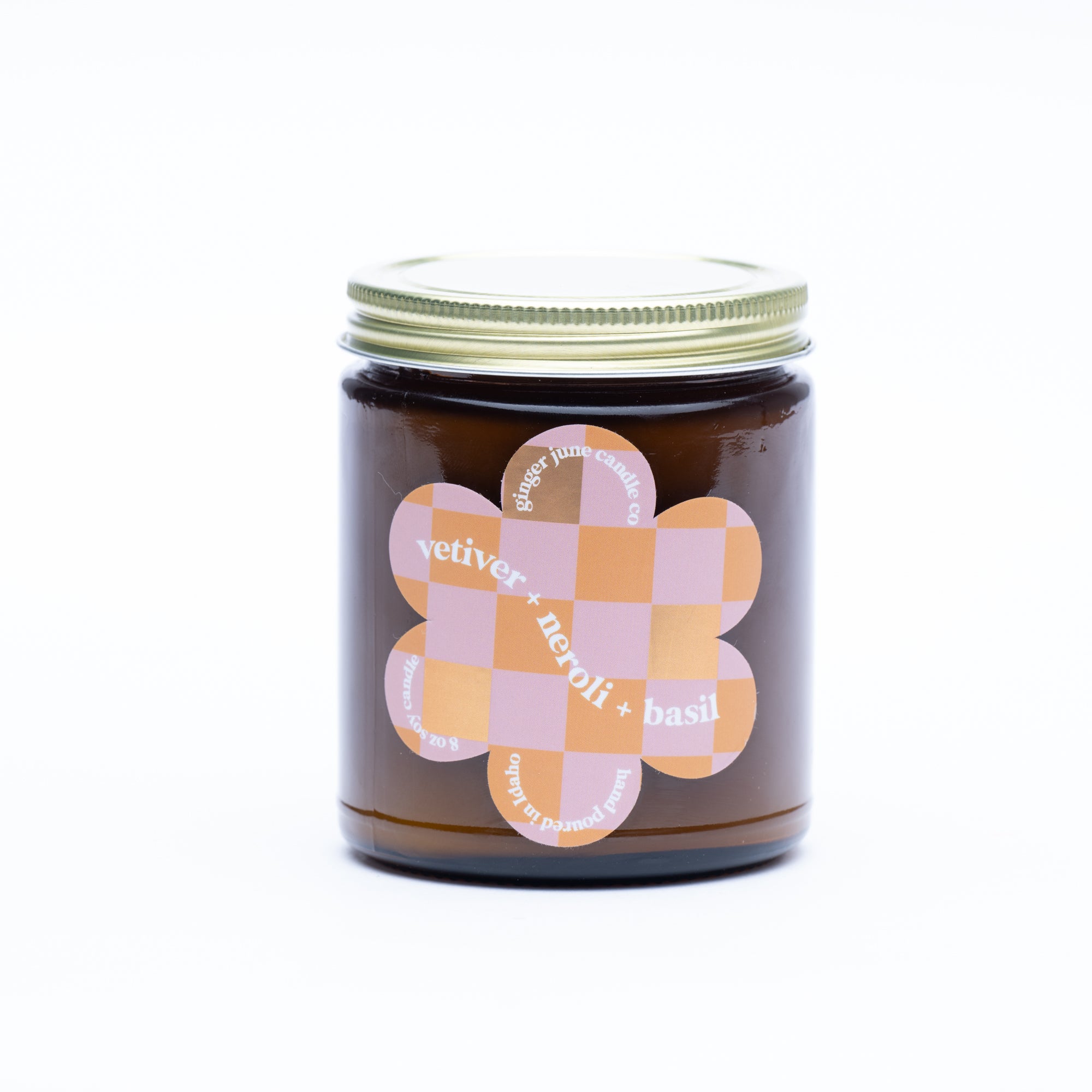 vetiver + neroli + basil • daisy collection • 9 oz soy candle