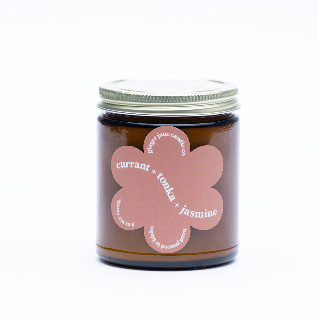 currant + tonka + jasmine  • daisy collection • 9 oz soy candle
